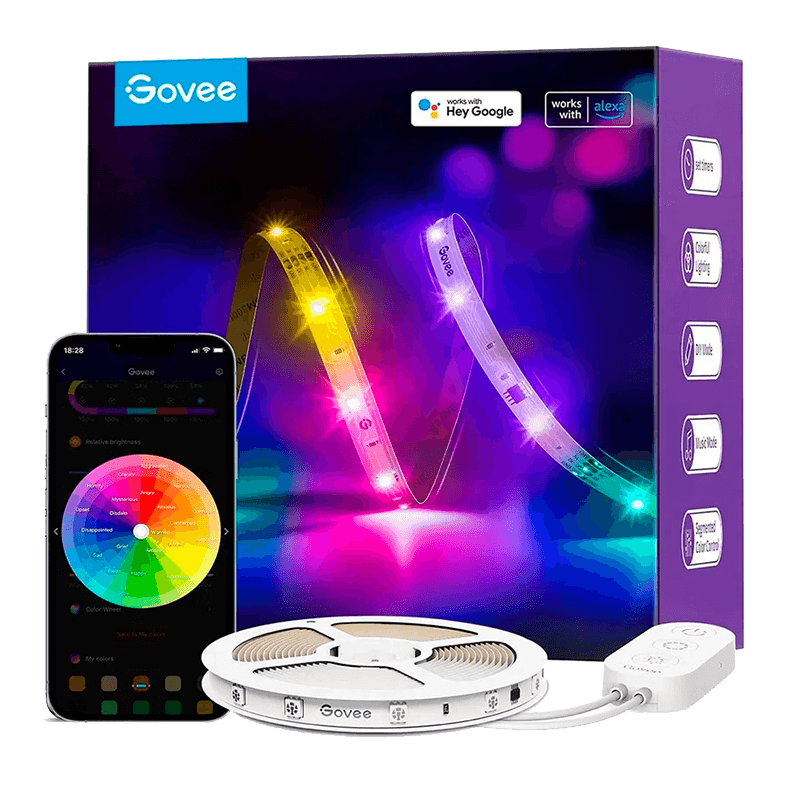 Luces Govee RGBIC Basic Wi-Fi + Bluetooth H618C - Luces LED - Innovacell